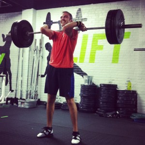 Eric Lichtfuss, LMT, preparing for the split jerk.