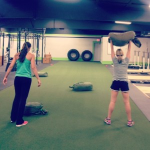 CrossFit Marietta Square Sandbag Clean Press