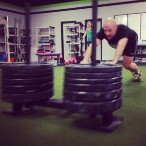 CrossFit Marietta Square Squat Sled Push